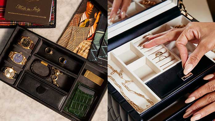 Wolf Jewellery Boxes For Him And Her For growing jewellery & watch collections, shop our selection of luxury jewellery boxes from Wolf.
