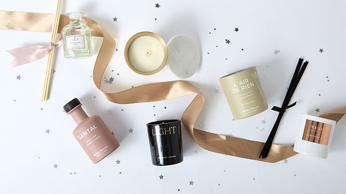 Cosy Home: Candles & Diffusers  From fruity to floral scents, indulge in the fragrance notes that evoke spring. Explore luxury candles and diffusers from NEOM, Sandy Bay London and Evermore London.