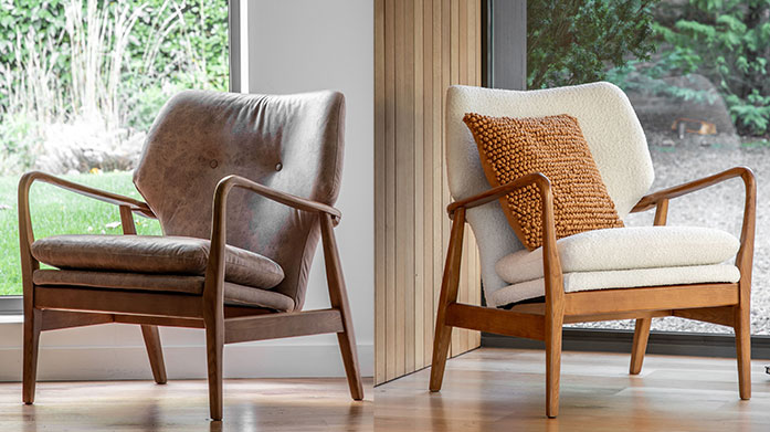 Leather & Linen Statement Seating by Gallery Living