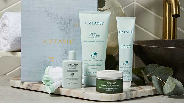 Liz Earle Award-winning skincare brand Liz Earle creates body wash's, moisturisers and face masks with gentle, nourishing formulas. Kick-start your Liz Earle journey with an all-in-one set, or restock your current products with our Liz Earle singles.
