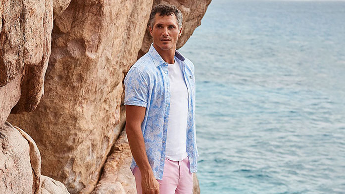 Seaside Style For Him For crisp walks down the coast this spring, choose cotton shorts, soft sweatshirts, pique polos and more menswear from Crew Clothing, LeMieux and Weird Fish