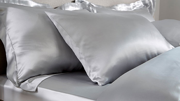 Sleeping in Silk: Luxurious Bedding Snuggle into pure luxury this season, courtesy of our silk bedding sale. Find bed sheets, duvet covers and pillowcases in shades of grey, cream and champagne.