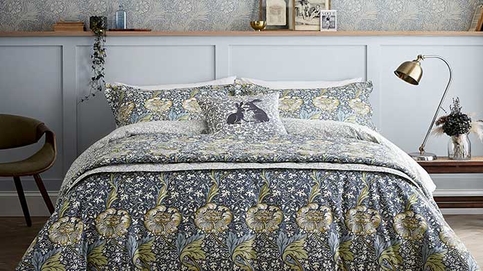 New In! Morris & Sanderson Printed Bed Linen