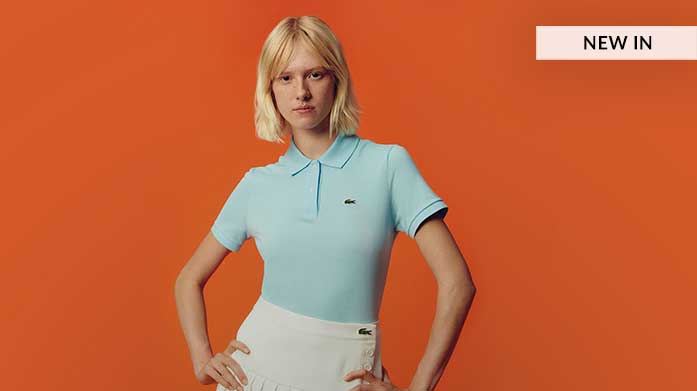 New Lacoste Womenswear Shop Lacoste's signature polos in fresh pastel shades ahead of the spring season. Plus, joggers, hoodies, activewear and more. Polos from £39.