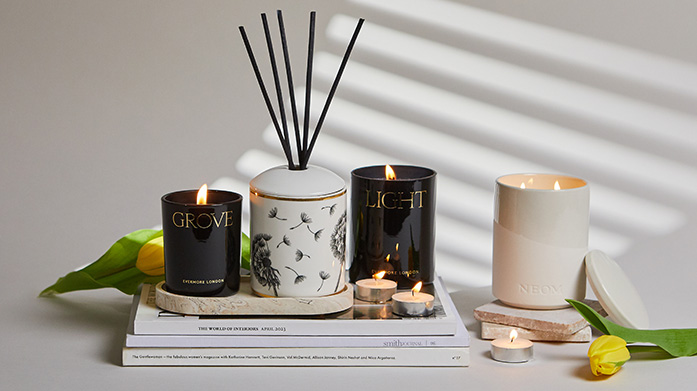 Luxury Home Fragrance From fruity to floral scents, indulge in the fragrance notes that evoke spring. Explore luxury candles and diffusers from Stoneglow, Sandy Bay London and Evermore London.