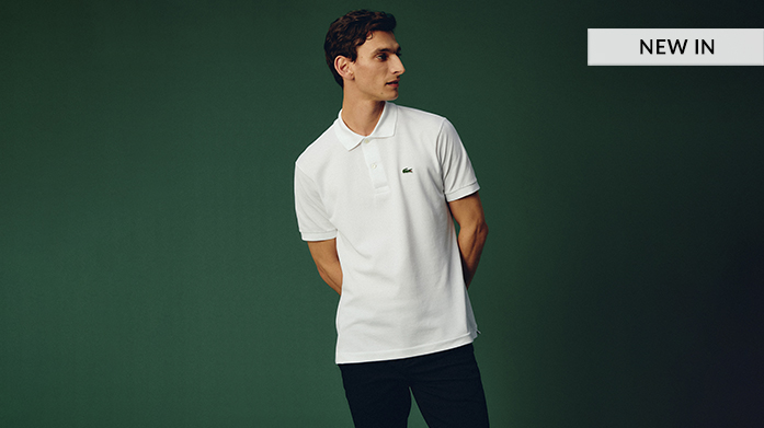 New Lacoste Menswear For a sporty yet refined and elegant look, shop refreshed icons to transition into the new season with ease from French brand, Lacoste. Polos from £45.