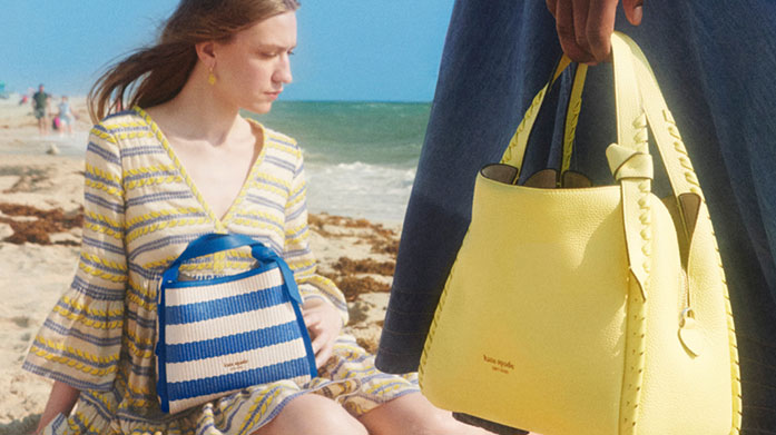 New! Kate Spade Summer Drop Add a pop of colour to your warm-weather wardrobe with Kate Spade's summer steals. From vibrant bags to satin scarves, tumbler straws and travel totes.