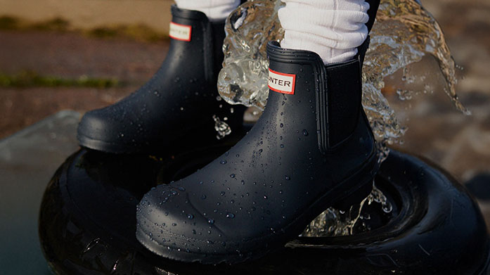 Wellie Weather: Hunter Boot up for a rainy winter with Hunter. Shop premium wellies in every height and colour.