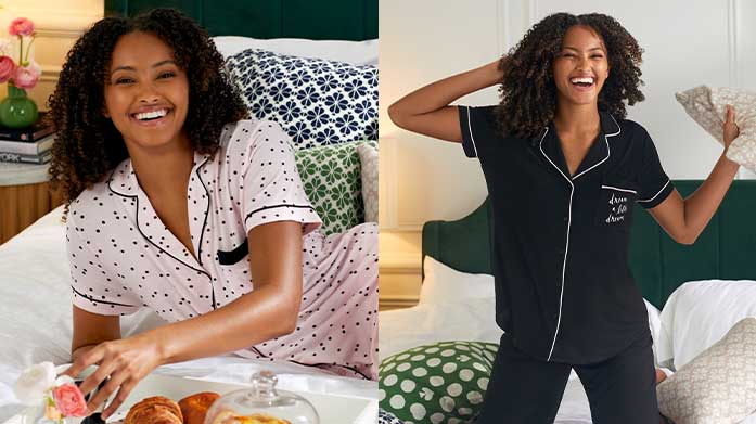 Nightwear To Treat Yourself To Bedtime and lazy days made stylish with luxury nightwear from Kate Spade, Their Nibs, DKNY, No. Eleven and friends.