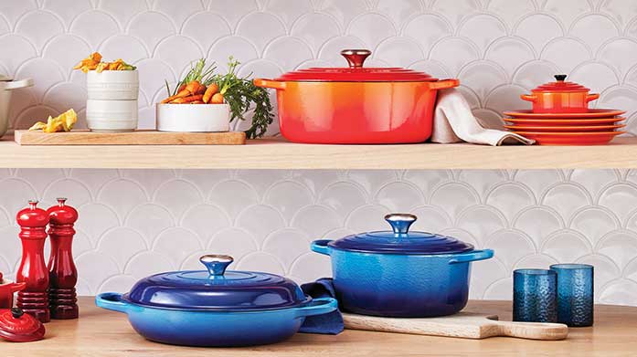 Le Creuset: Spring Range Shop luxury cookware in every colour from Le Creuset. Find the brand's signature cast iron casserole dish, plus tableware, saucepans and grillits.