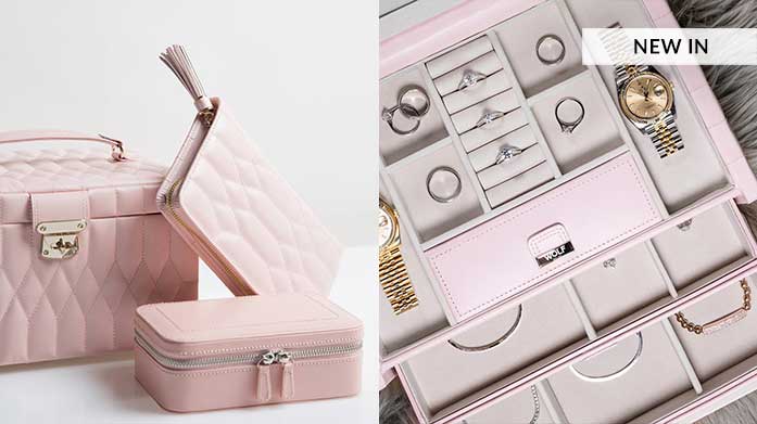 New In: Women's Jewellery Boxes By Wolf Wolf jewellery boxes bring you a home for your precious pieces. Who said organisation has to be boring?
