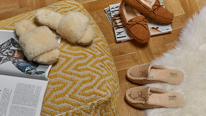 Express Slippers For Her Grab Express Delivery on luxury slippers from Hush Puppies, Fenland Sheepskin and Australia Luxe Collective.
