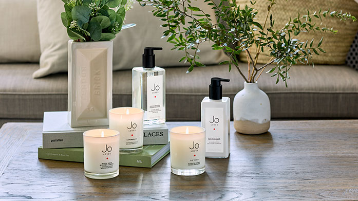 Jo Loves By Jo Malone CBE Welcome to our edit from London fragrance label, Jo Loves. Shop a whole-host of delightful scents across candles, bodycare and perfumes.