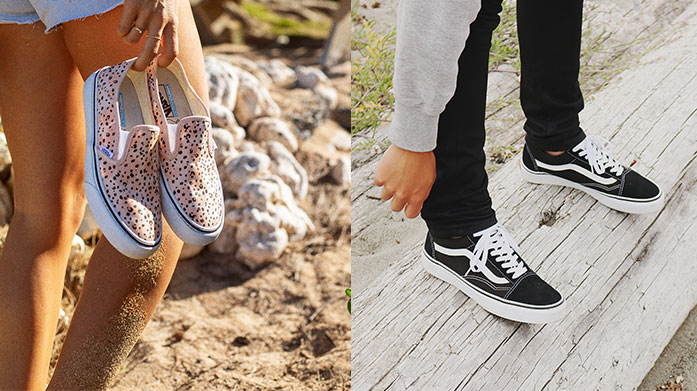 All New Vans! Footwear Kick it with a fresh pair of sneakers! Shop on-trend trainers and sleek shoes from our incredible range of Vans footwear.