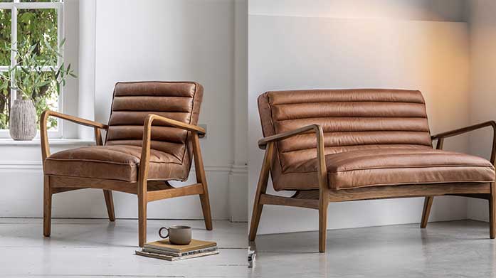 Leather & Linen Statement Seating by Gallery Living
